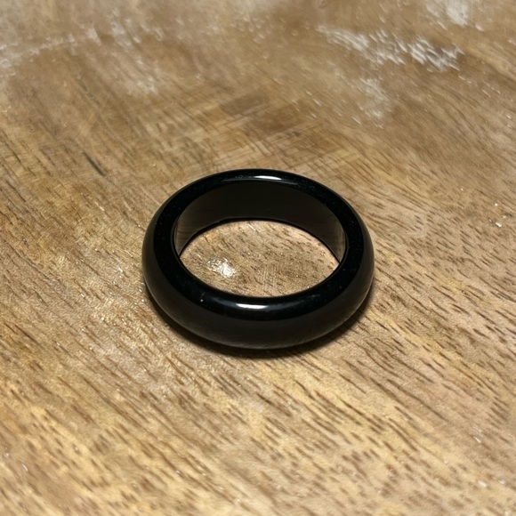 NWOT Black Jade Ring - Picture 2 of 4